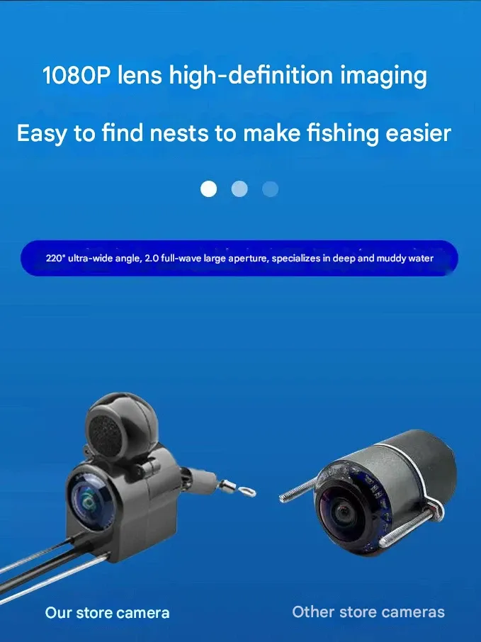 Underwater Fishing Camera Display - Night Vision Waterproof HD Fish Finder Monitor with Sonar
