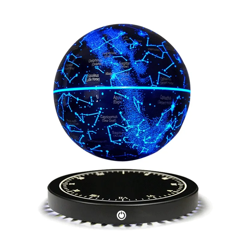 Anti-Gravity Magnetic Levitation Galaxy Sphere - Creative Ambient Light Decor & Self-Rotating Cool Sci-Fi Ornament