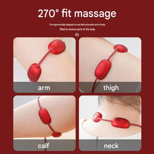 Household Smart Portable Pendant Massager with Pulse and Heat Compress, Hang-on-Neck Cervical Massager