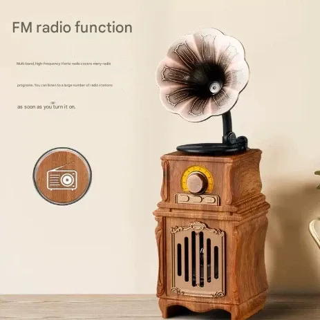 AS31 Wireless Bluetooth Speaker – Vintage Gramophone Style with Radio  Retro Bluetooth Speaker