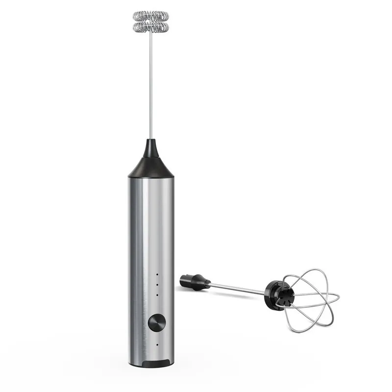 Milk Frother, Coffee Frother & Electric Whisk - 2-in-1 Cordless Handheld Milk Stirrer and Egg Beater