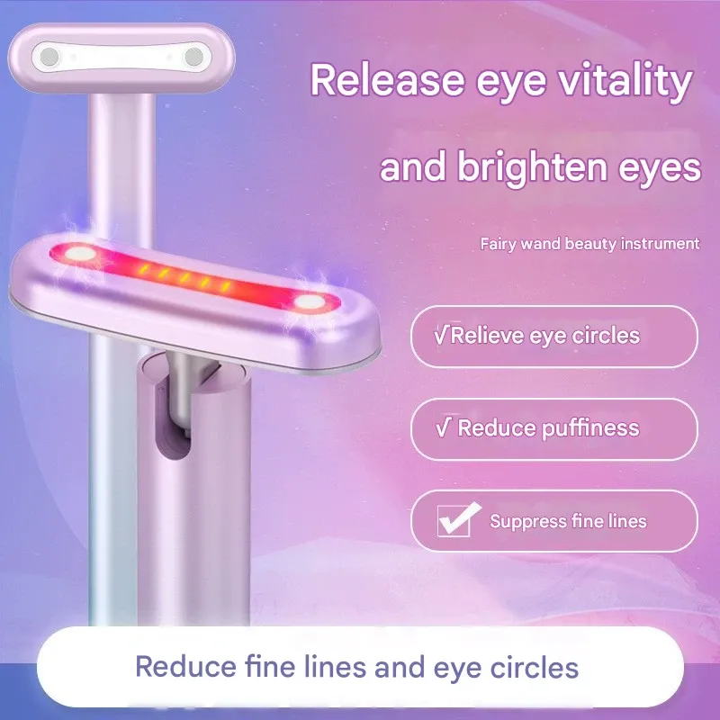 EMS Microcurrent Eye Massager – Lifting & Firming Red Light Therapy Device for Eye Cream Absorption  Home Use Beauty Tool