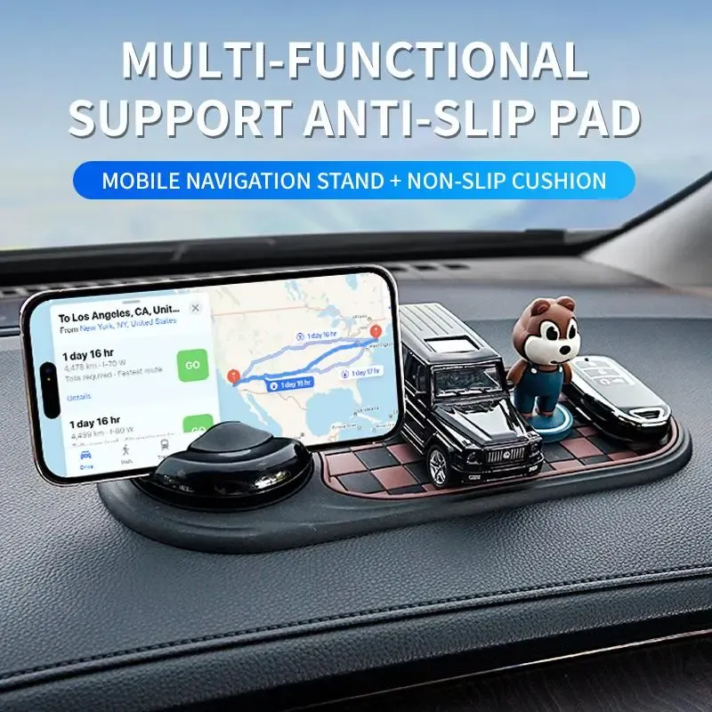 Multifunctional Vehicle-Mounted Anti-Slip Mat, Mobile Phone Navigation Frame, Central Control Storage Mat, Car Accessory ,phone holder for car