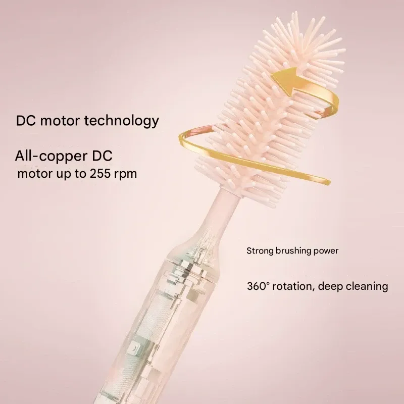 Huabei Electric Cleaning Brush: Silicone Scrubber for Washing Baby Bottles, Nipple Brushes, and Cup Cleaning