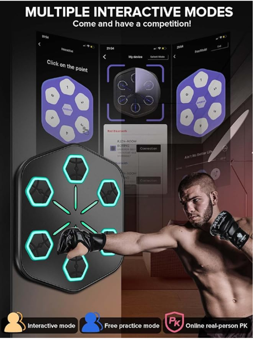 Smart Music Punching Bag - APP Sync + Light Reaction Training! The Hottest Fitness Gadget for Adults & Kids
