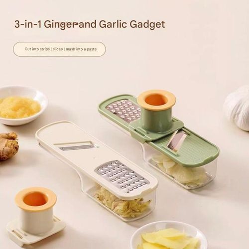 （Two packs）New Vegetable Cutter - Multi-functional Kitchen Grater with Thickened Stainless Steel for Slicing and Shredding