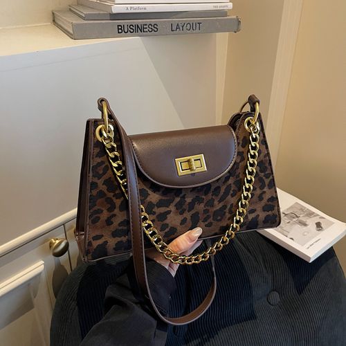 Chic Leopard Print Underarm Bag — 2025 Fall Retro-Inspired Versatile Shoulder Bag, Elegant Crossbody for Commuting
