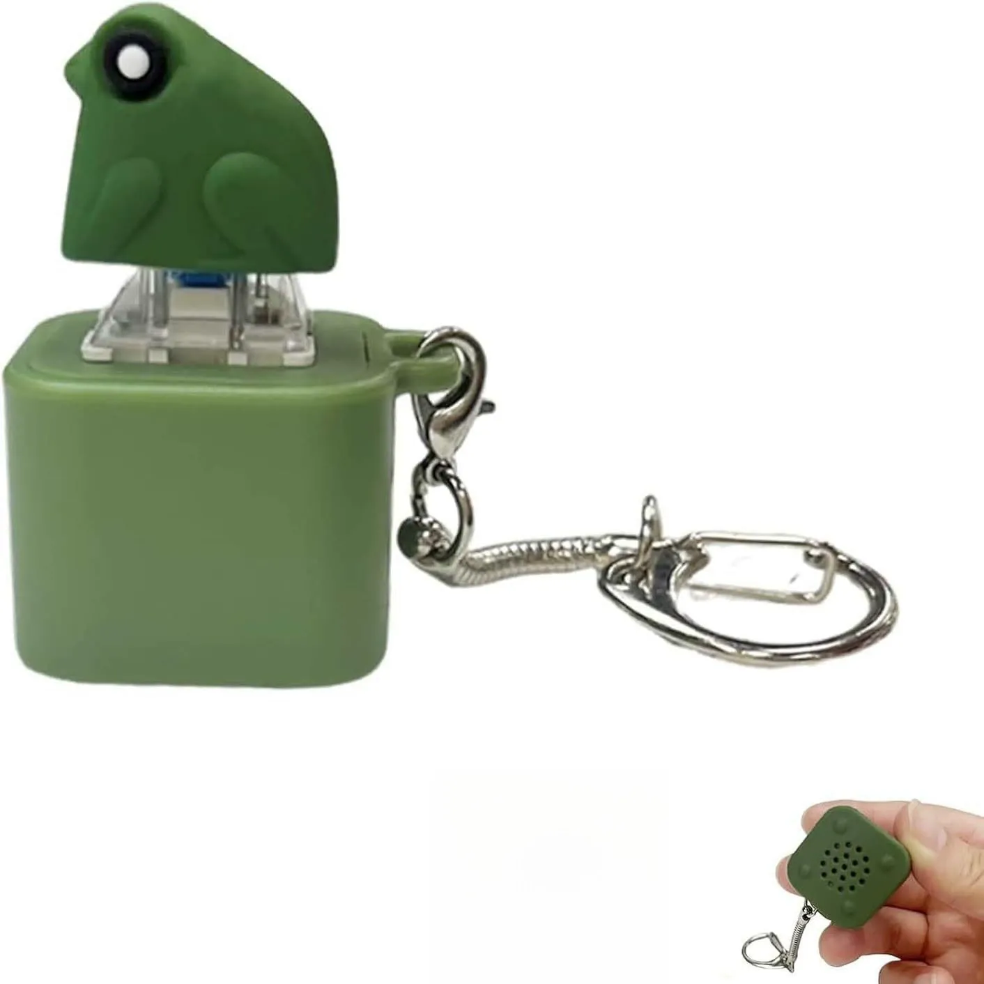 New Mini Duck & Frog Press Keychain - Stress Reliever Toy with Electronic Sound (Video Game Style)