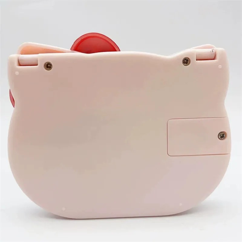 Creative Flip-Open Cartoon Calculator - Portable Hello Kitty Calculator with Built-in Makeup Mirror