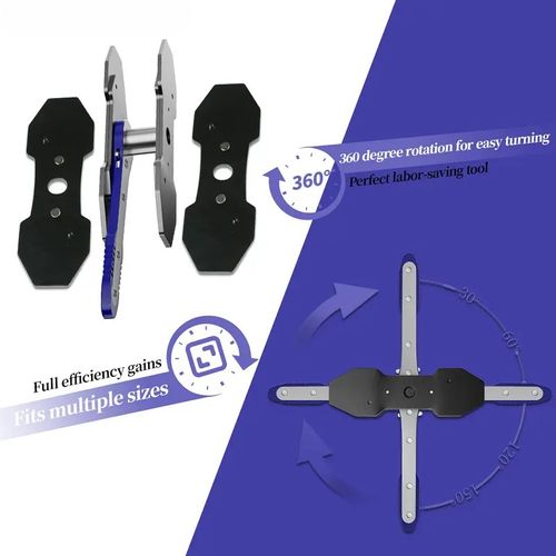 Brake Caliper Piston Press Tool for Single, Dual & Quad Piston Disc Brakes – 360° Rotating Ratchet Wrench, Effort-Saving Automotive Brake Repair Tool for Car Maintenance