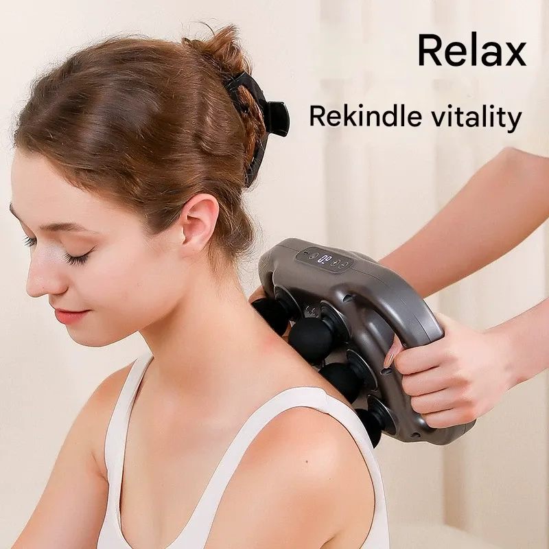 6-Head Percussion Massage Gun - Deep Tissue Massager for Full Body, High Frequency Muscle Relief for Home Use