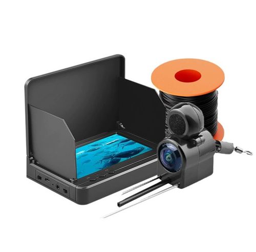 Underwater Fish Finder Display, Fishing Camera Screen with Night Vision, Waterproof HD Camera