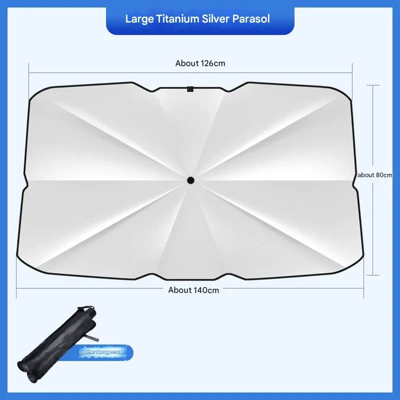 Car Sun Shade Curtain  Retractable Front Windshield Sun Shade - Heat Blocking & UV Protection