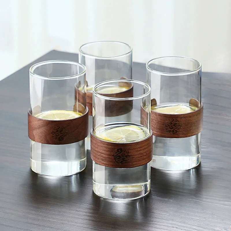 Heat-Resistant Borosilicate Glass Cup Set - Shatterproof & Insulated Tumblers for Home & Guest Use