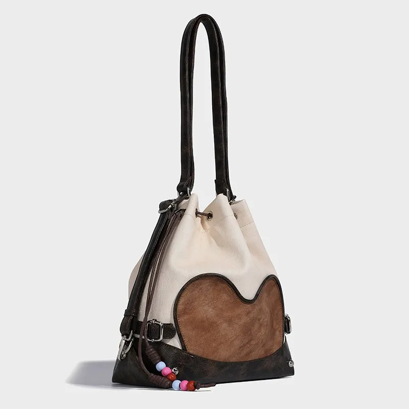 Relaxed Patchwork Sweet-Edgy Convertible Tote Backpack  Retro Oversized Tote Bag – Bold & Spacious