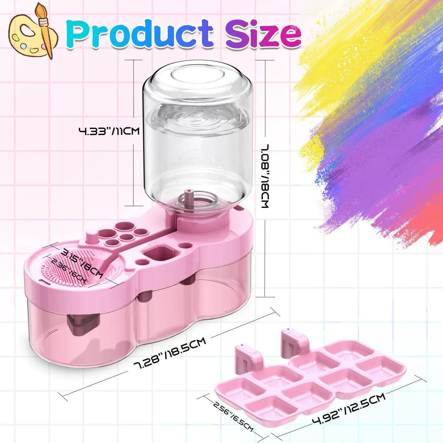 Chinese Brush & Paintbrush Cleaner  Doodle & Art Painting Palette  Circulation Brush Washer