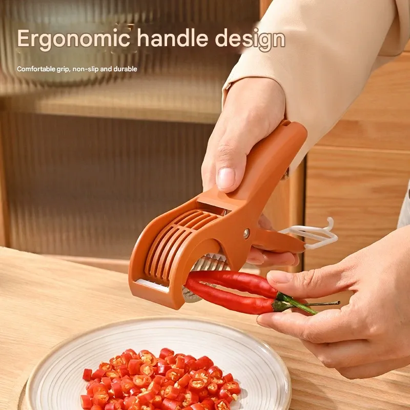 Stainless Steel Kitchen Vegetable & Fruit Slicer - Multi-Purpose Cutter for Cucumber, Salad, Banana, and Spring Onions