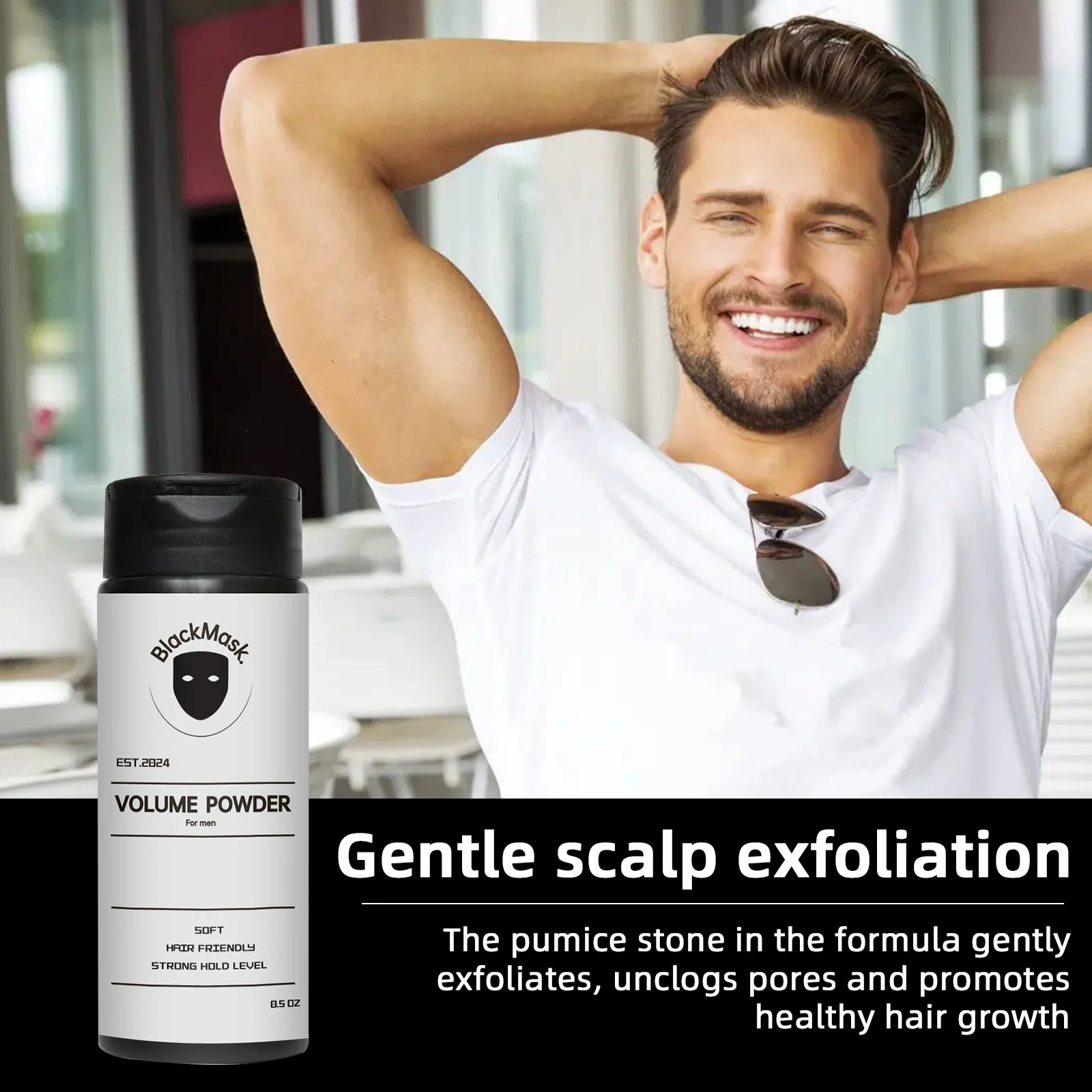 Volumizing & Texturizing Hair Powder: For Fluffy, Oil-Free Styles with No Visible Part