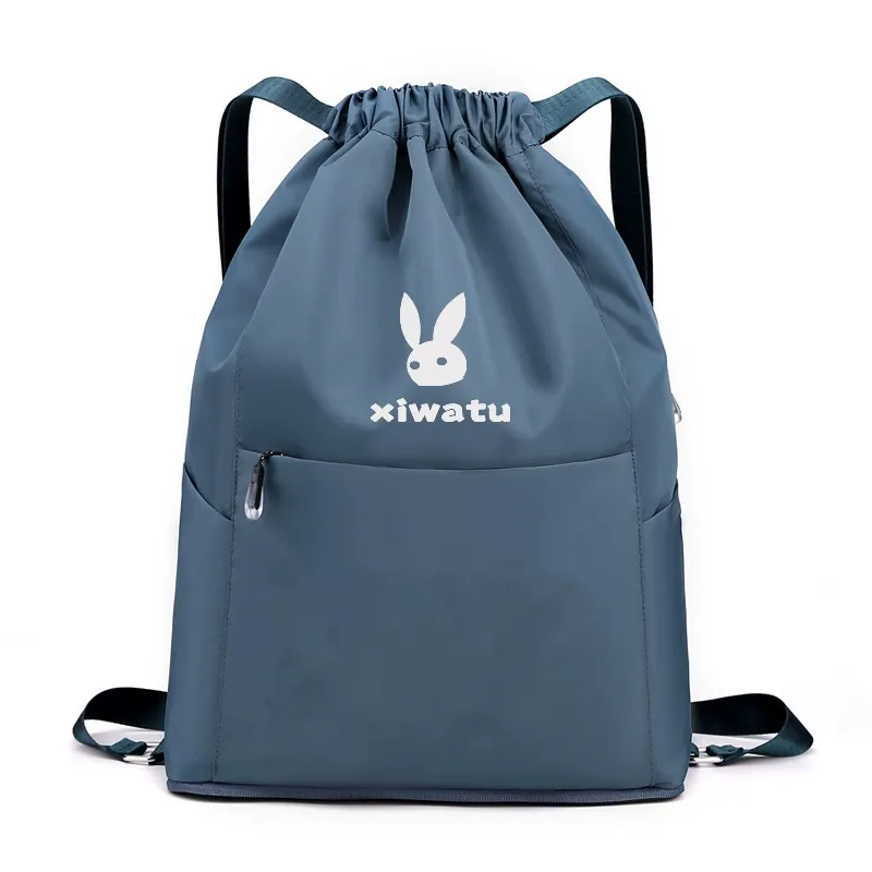 Portable Drawstring Backpack - Packable Gym Sack for Men & Women, Sports & Travel