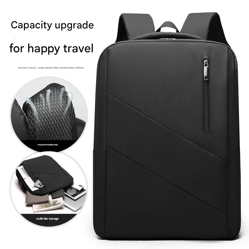 New Men's Business Commuter Backpack - Premium Large Capacity Multi-Compartment Bag, Minimalist Laptop Backpack