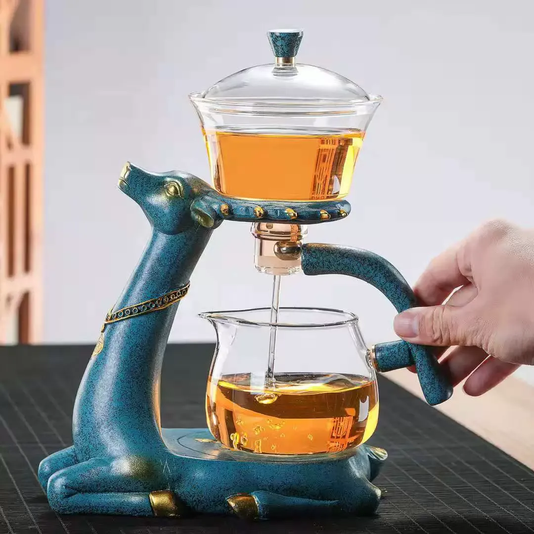 Simple Home Tea Infuser – Lazy-Friendly Design  Kung Fu Tea Set – Traditional Brewing Essentials  Glass Tea Brewer with Creative Design