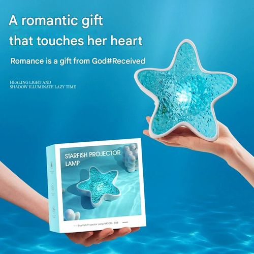 2025 New Release Starfish Night Light Projector  5-Point Star Mood Lamp with 7-Color Changing  Best Gift - Novelty Sleep Companion Ambient Light