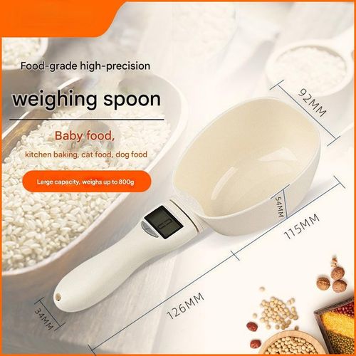 Digital Spoon Scale - Measuring Scoop for Pet Food & Kitchen Baking