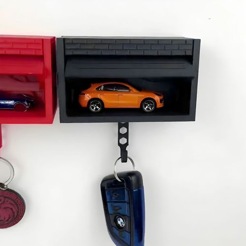 Car Garage Key Holder with Opening Door  Give Your Mini Car Model a Home