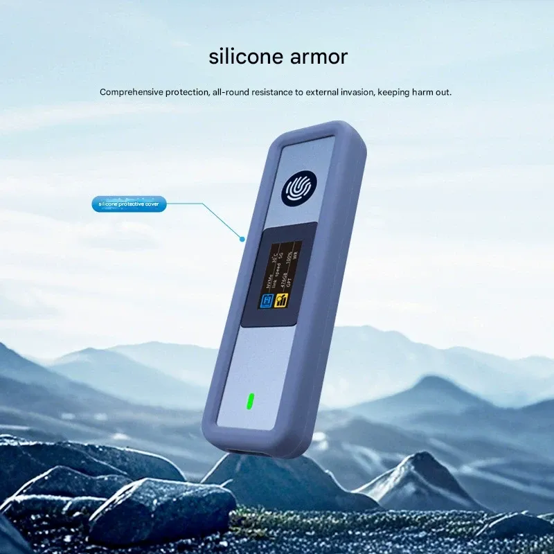 ITGZ Portable M.2 NVMe SSD External Enclosure with Visual Fingerprint Encryption