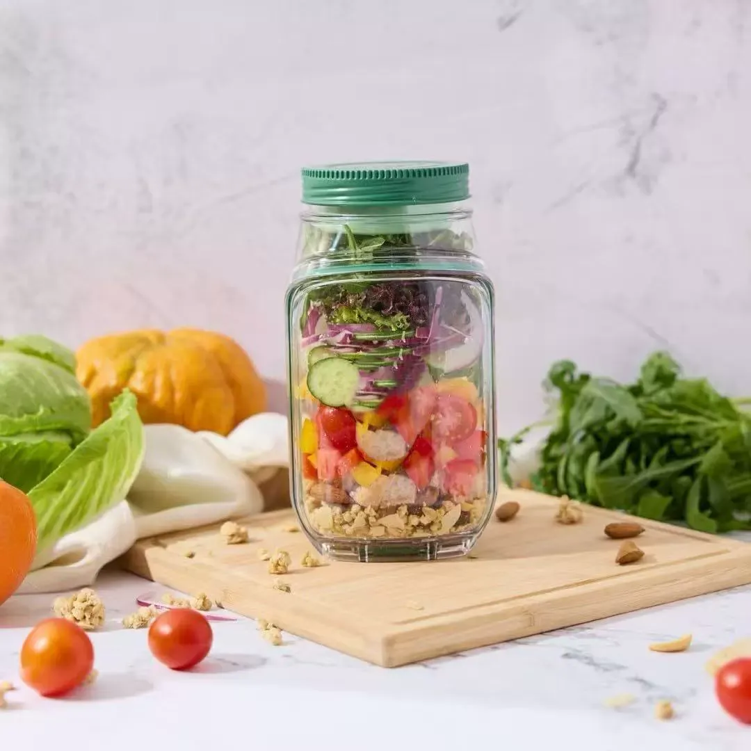 Saladkind Leak-Proof Plastic Salad Storage Container