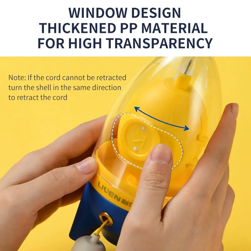 Liren Egg Whisk, Manual Golden Egg Blender & Rotating Mixer