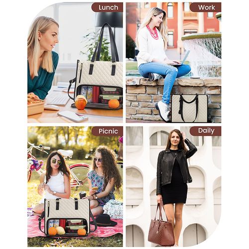 New arrival women's insulated lunch box women's crossbody computer dual-purpose bag