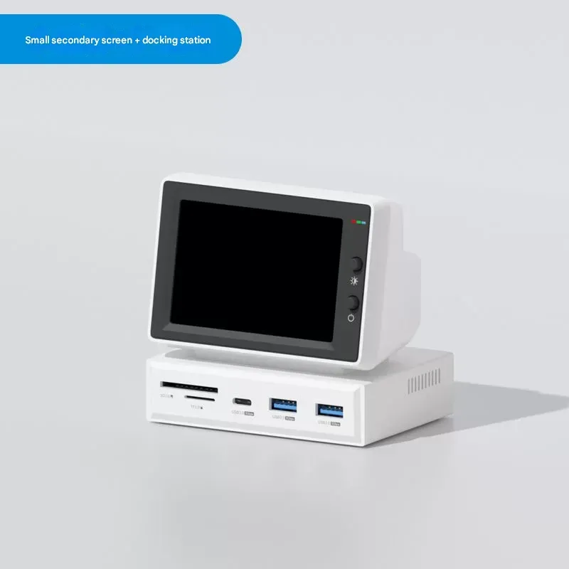 Haibosi Portable Computer Secondary Display - Desktop Docking Station Monitor, X86 Mini Screen Host with 960p HD Resolution