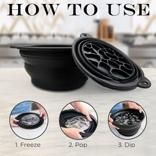 New Foldable Facial Basin for Cold Compress Therapy - Household Ice Bath Wash Bowl for Face Care