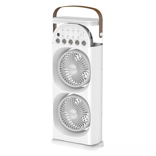 Cooling 5-Hole Mist Dual Fan  Home Office Desktop Cooling Aroma Diffuser with RGB Color Lights