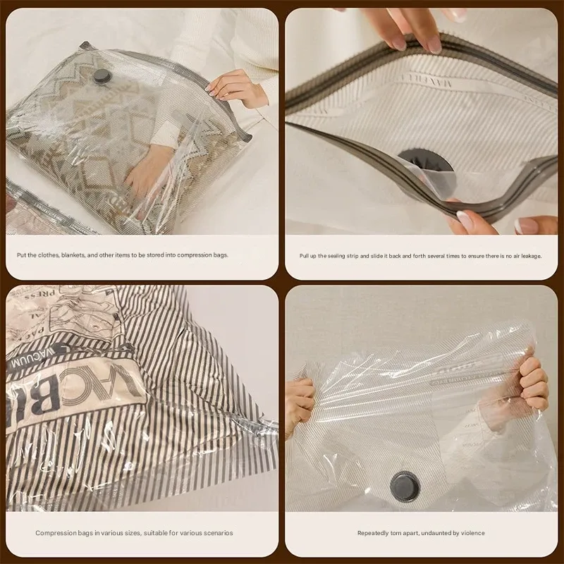 Travel Vacuum Compression Bags, Luggage-Specific Vacuum Storage Bag Set