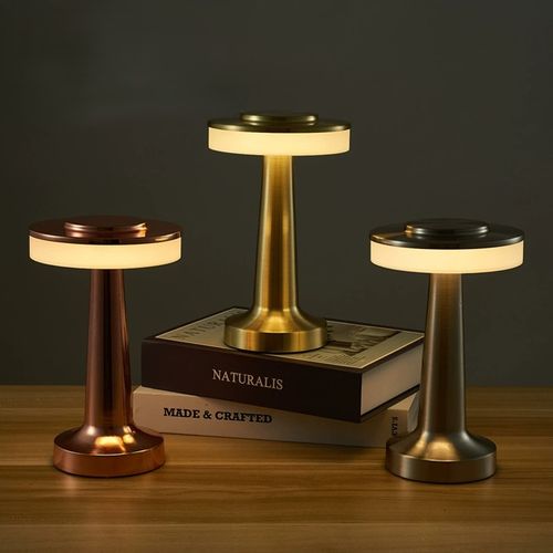 Dumbbell Table Lamp with USB Charging & Touch Control, Creative Decor for Bedroom, Bar, Living Room