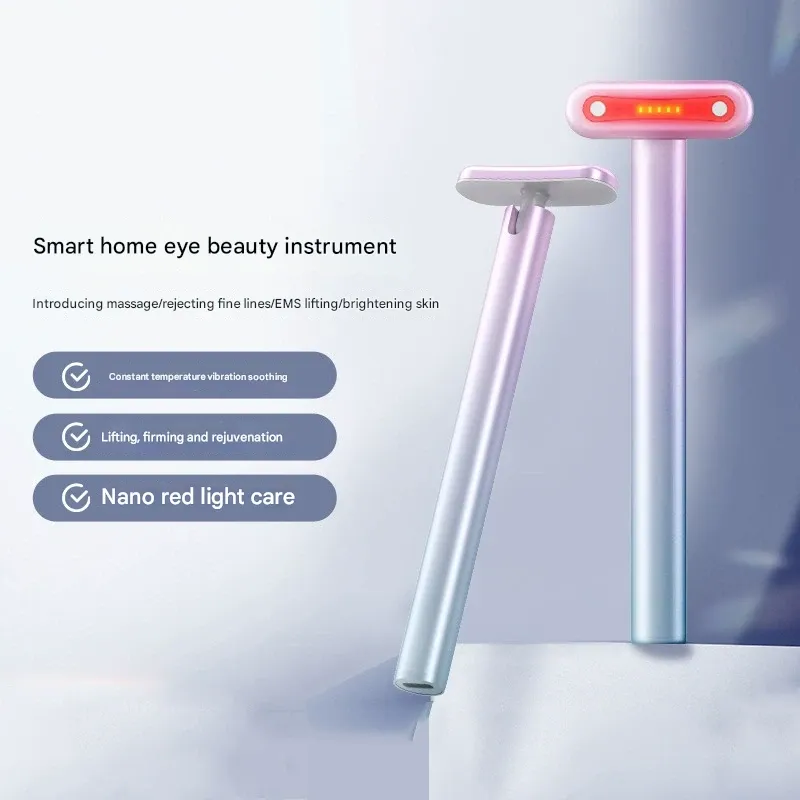 EMS Microcurrent Eye Massager – Lifting & Firming Red Light Therapy Device for Eye Cream Absorption  Home Use Beauty Tool