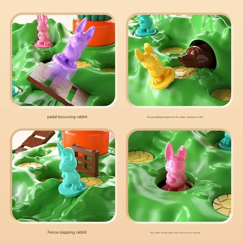 Rabbit Trap: Children's Two-Player Battle Toy  Tabletop Game for Parent-Child Interaction and Brain-Building Level-Clearing Fun