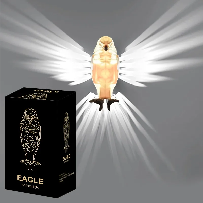 Projection Night Light with Soaring Eagle Design - Wall Decor Lamp for Indoor Ambiance