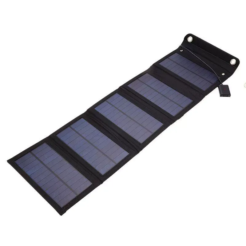 （5 power-generating solar panels）25W Monocrystalline Solar Panel Foldable Charger｜Portable Power for Outdoor Adventures, Charge Your Devices Anytime
