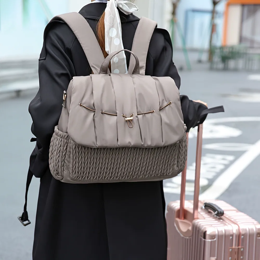 Fashion Braided Diaper Bag Backpack, Waterproof Travel Outdoor Anti-Stress Knitted Backpack