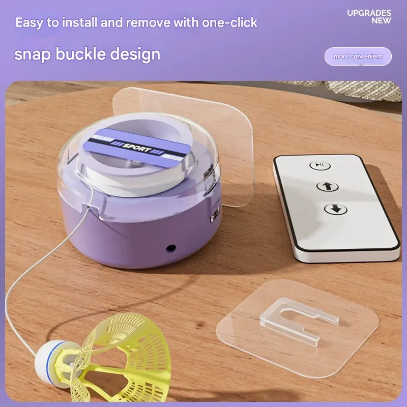 Single Player Badminton Trainer - Automatic Rebound Self-Hit String Suction Cup Practice Device - Solo Swing Badminton Trainer