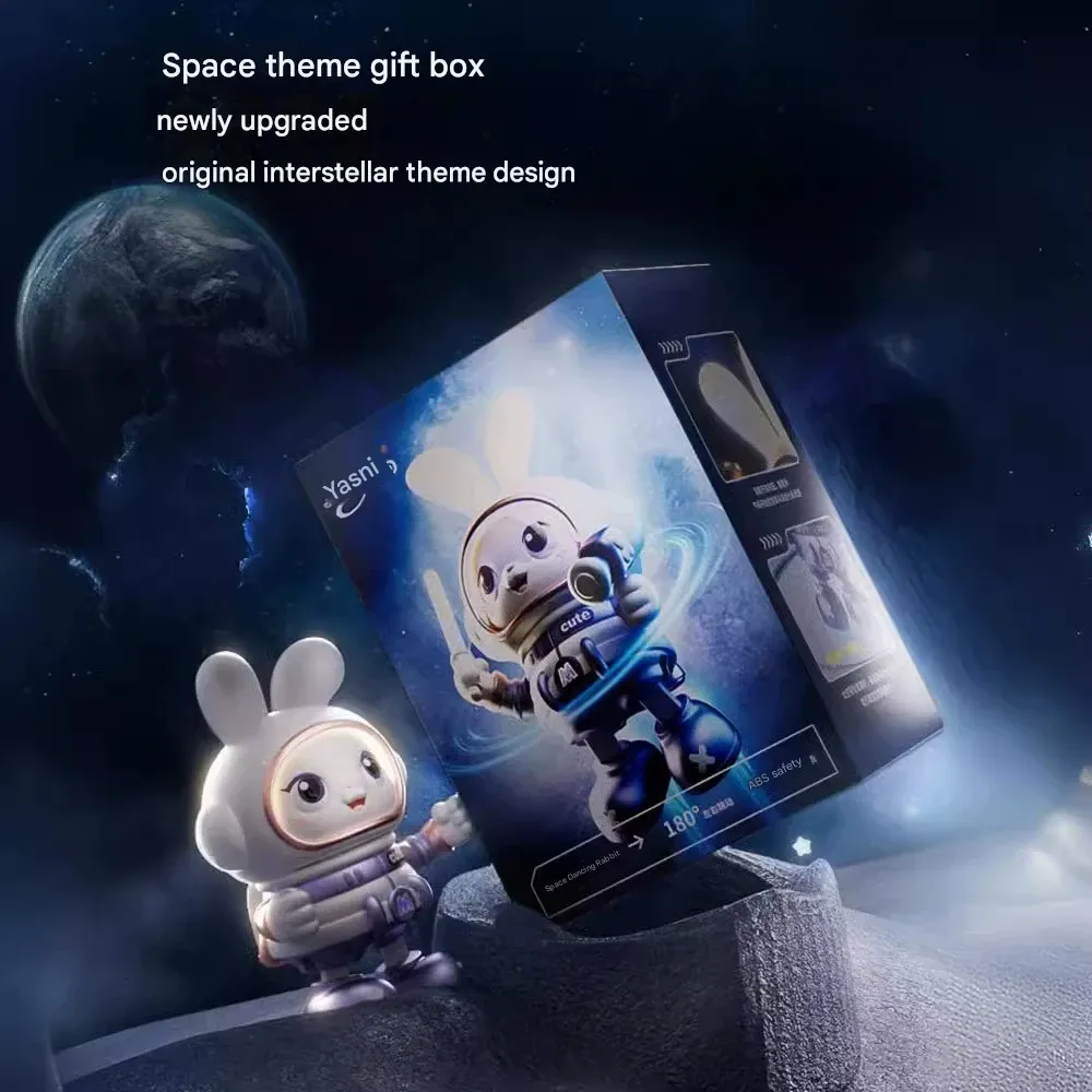 Space Rabbit Toy: Singing and Dancing Plush Bunny for Infant Tummy Time