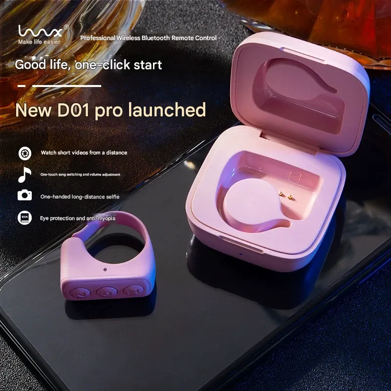 D01 Bluetooth Phone Remote, Ring Selfie Stick, Short Video Finger-tip Remote Controller