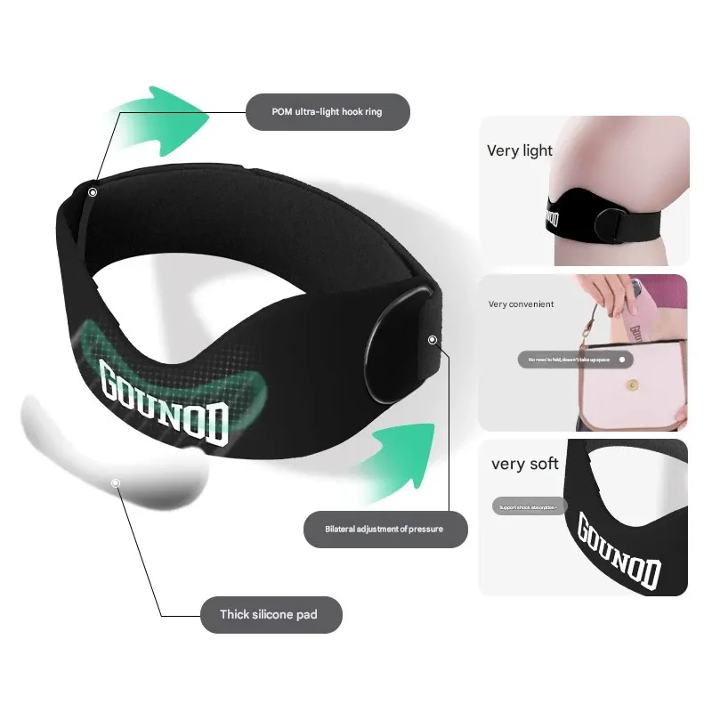 GOUNOD Patella Strap - Professional Knee Support for Basketball, Running, Cycling & Meniscus Protection