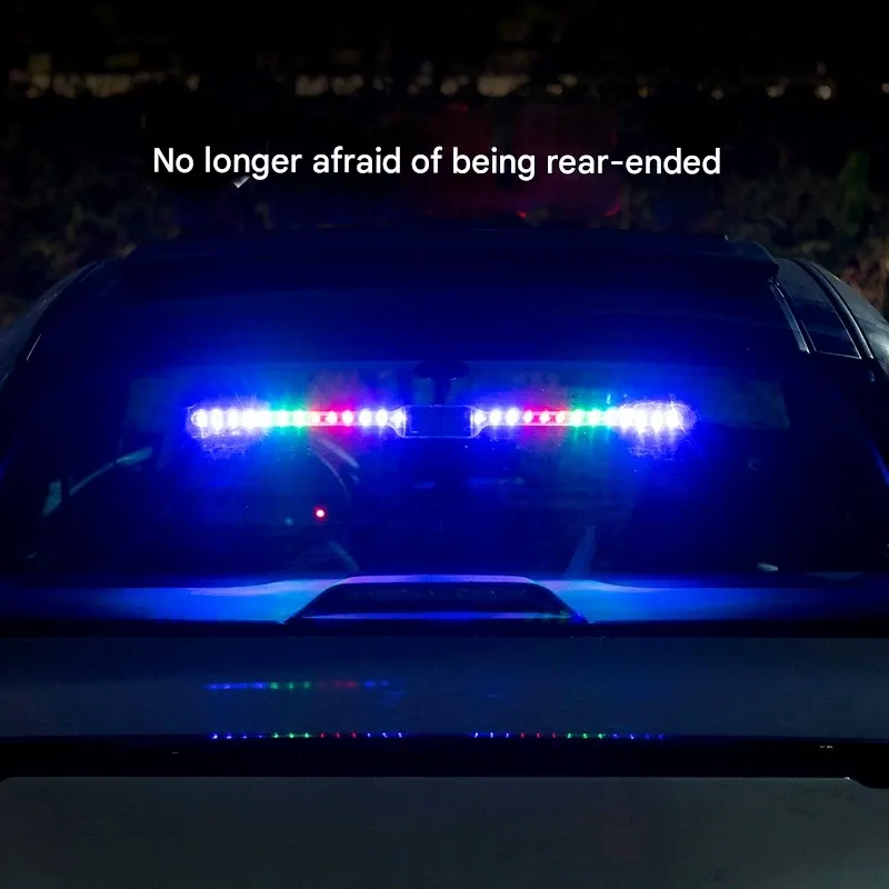 Long Ranger Light - 60CM Remote Control Solar-Powered Anti-Collision Warning Strobe LED Decorative Light for Cars