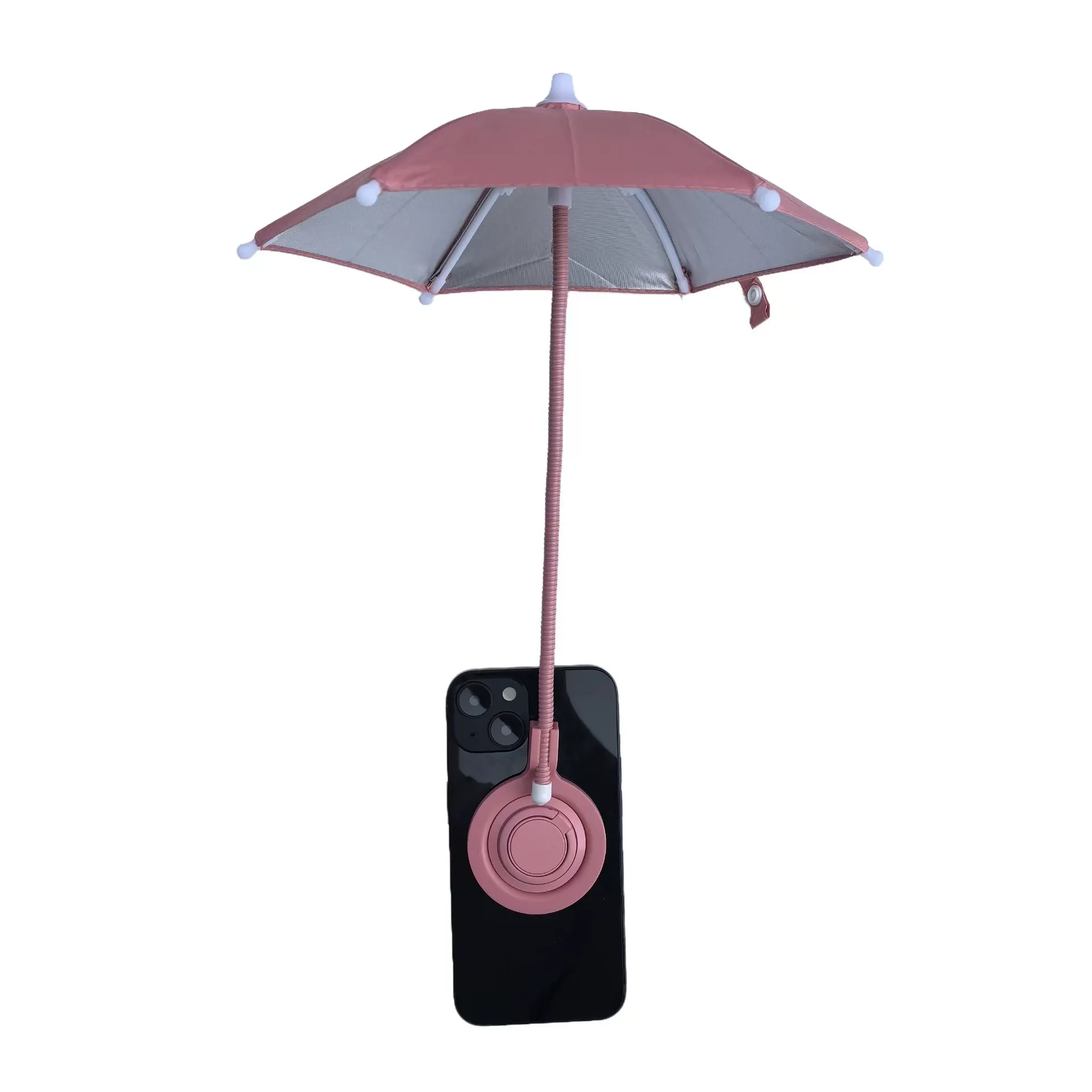 New Hot Selling Magnetic Telescopic Phone Umbrella Holder - Mini Sunshade Phone Umbrella for UV Protection