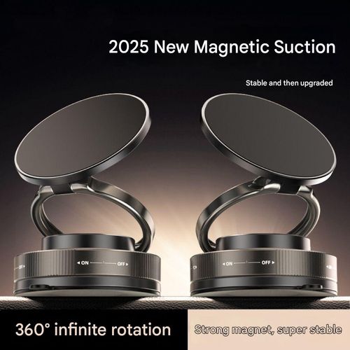 Magnetic mobile phone holder rotating folding vacuum suction cup support car selfie live office desk wall central control