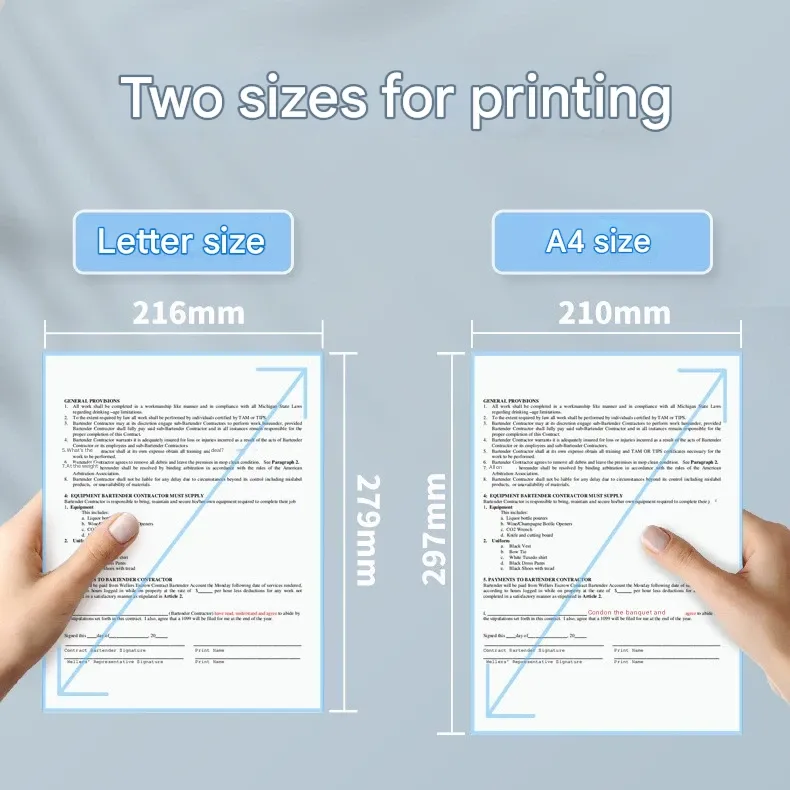Phomemo M08F Compact Mini Thermal Printer – A4 Inkless Office Tattoo Error-Correction Portable Printer